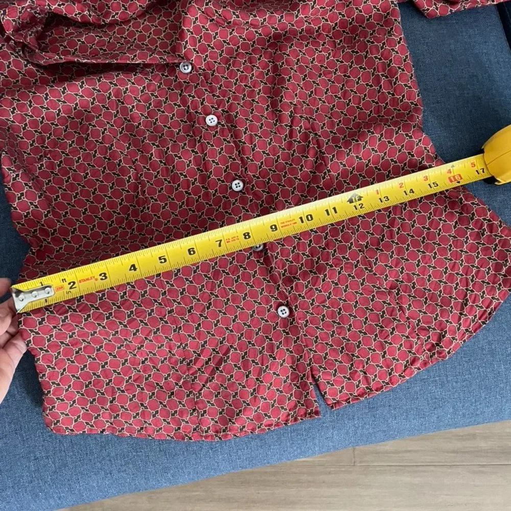 Ann Taylor 100% Silk Red Blouse 4P - Picture 4 of 5